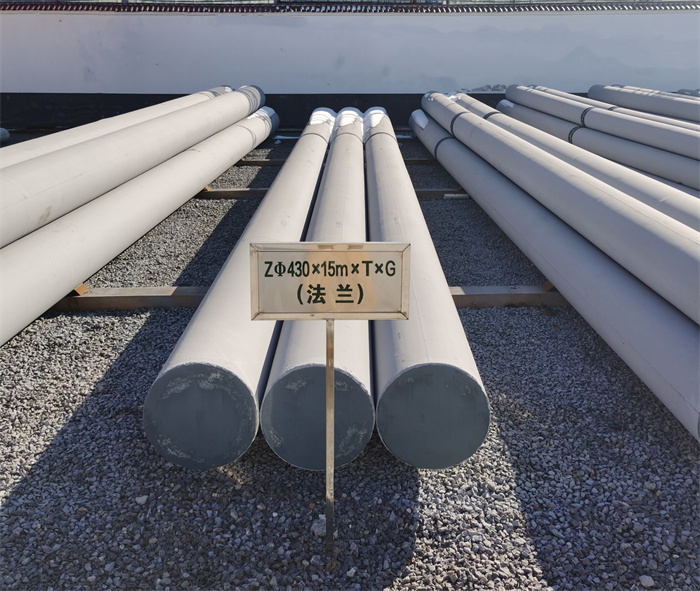 肃北430×15米×T×G砼电力电杆